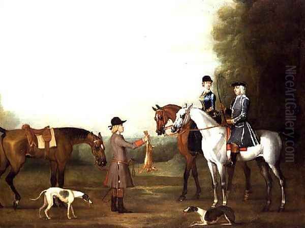 A Coursing Scene Oil Painting by James Seymour