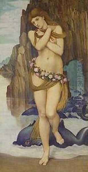 Venus rising from the sea Oil Painting by John Roddam Spencer Stanhope