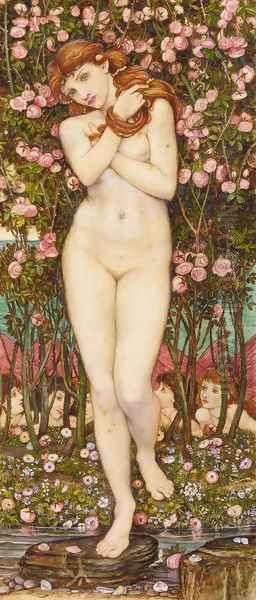 Nymph Oil Painting by John Roddam Spencer Stanhope