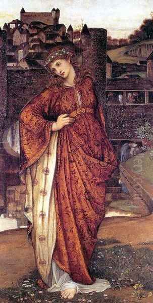 Our Lady of the Watergate Oil Painting by John Roddam Spencer Stanhope