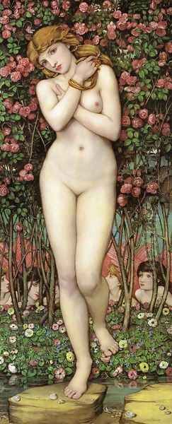 Flora Oil Painting by John Roddam Spencer Stanhope