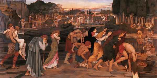 The Waters of Lethe by the PLains of Elysium Oil Painting by John Roddam Spencer Stanhope