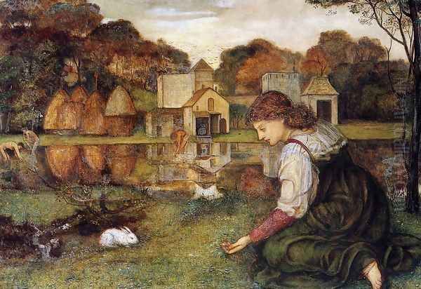 The White Rabbit Oil Painting by John Roddam Spencer Stanhope