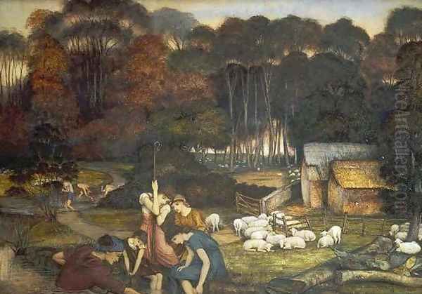 Autumn Oil Painting by John Roddam Spencer Stanhope