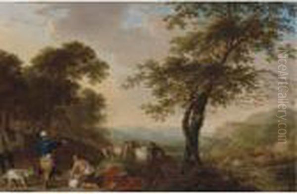 Landscape Oil Painting by Herman Saftleven