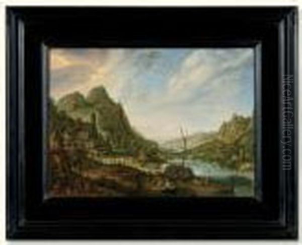 View Of The Rhine Oil Painting by Herman Saftleven