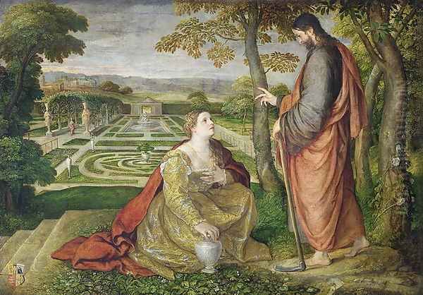 Noli Me Tangere Oil Painting by Lambert Sustris