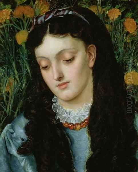 The Beautiful Wallflower, 1870 Oil Painting by Emma Sandys