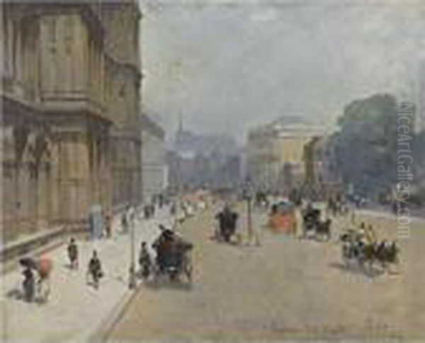 Parliament Street, London Oil Painting by Paolo Sala