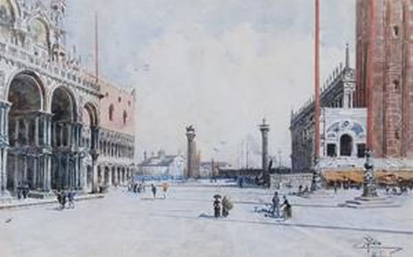 Veduta Di Piazza San Marco, Venezia Oil Painting by Paolo Sala