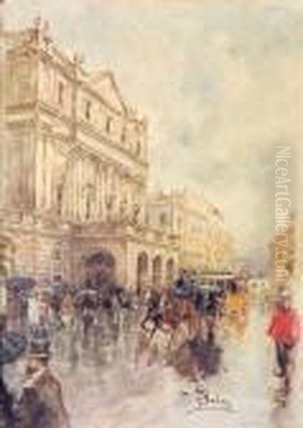 Teatro Della Scala A Milano Oil Painting by Paolo Sala