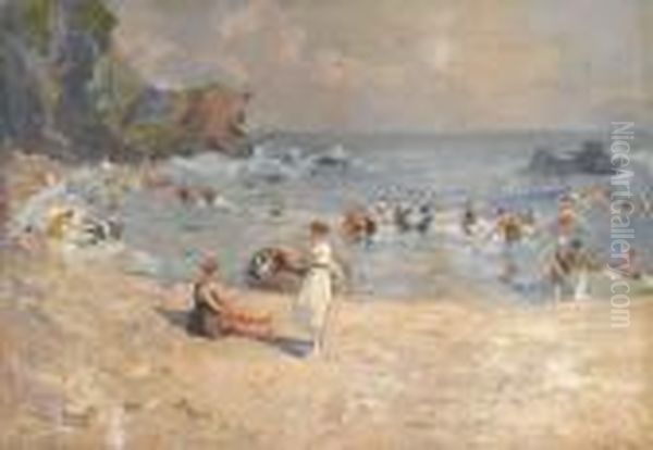 Sulla Spiaggia Oil Painting by Paolo Sala