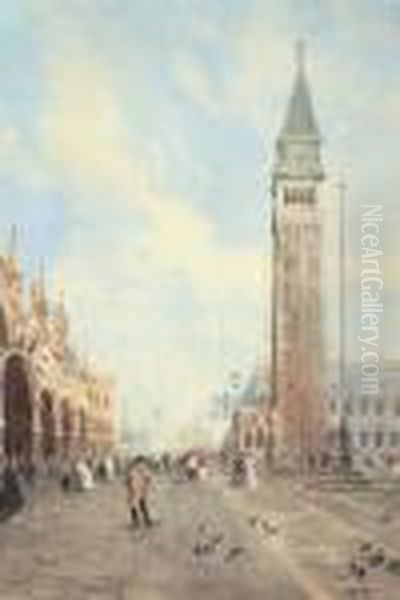 Piazza San Marco A Venezia Oil Painting by Paolo Sala