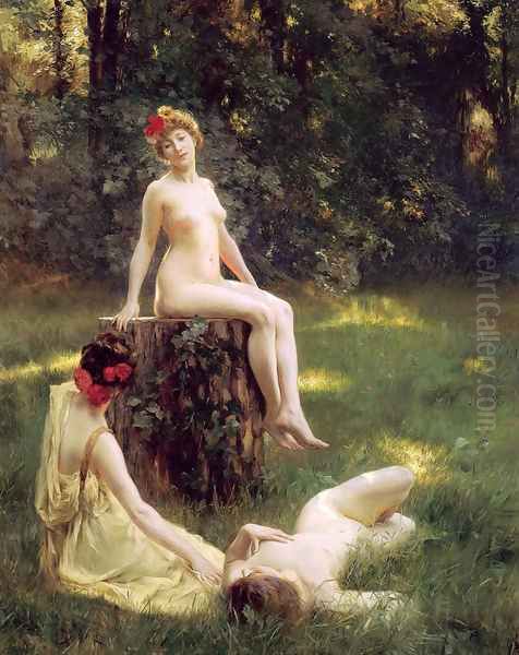 The Glade Oil Painting by Julius LeBlanc Stewart