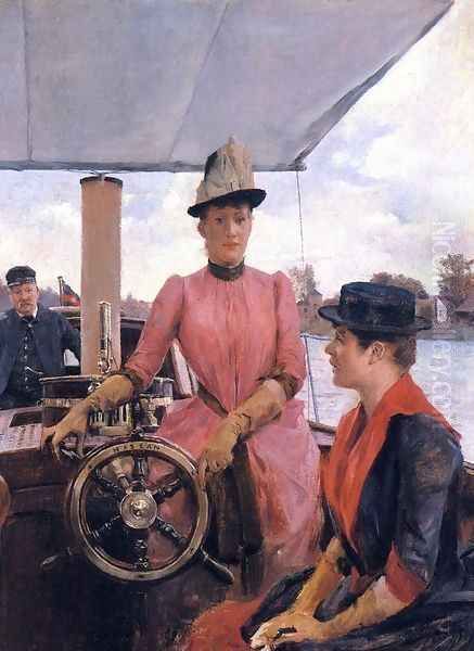 Full Speed Oil Painting by Julius LeBlanc Stewart