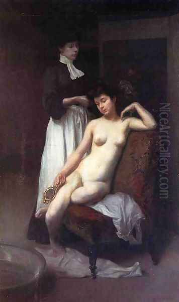 La Toilette Oil Painting by Julius LeBlanc Stewart