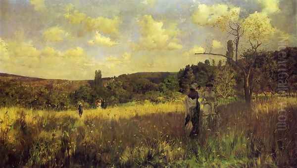 Summer's Promenade Oil Painting by Julius LeBlanc Stewart