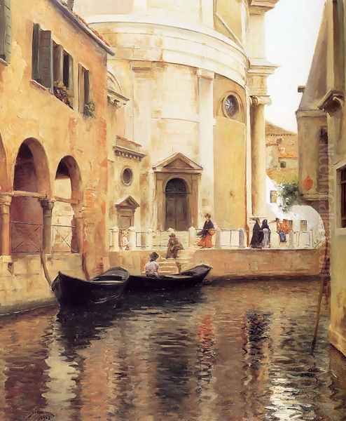 Rio della Maddalena Oil Painting by Julius LeBlanc Stewart