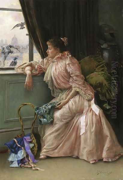 Room With A View Oil Painting by Julius LeBlanc Stewart