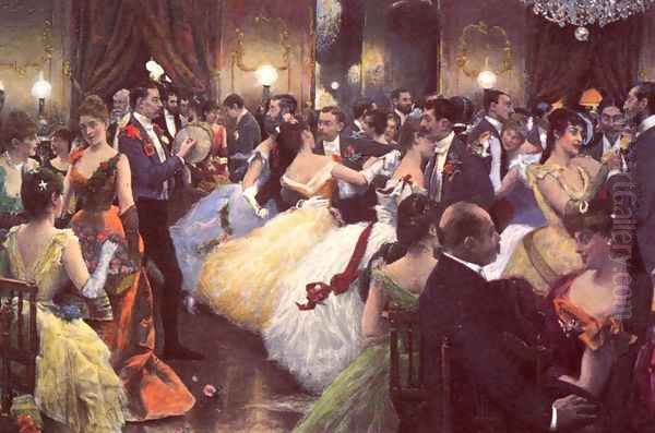 The Ball Oil Painting by Julius LeBlanc Stewart