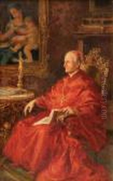 Cardenal Oil Painting by Juan Pablo Salinas Y Teruel