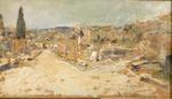 Veduta Di Pompei Oil Painting by Juan Pablo Salinas Y Teruel