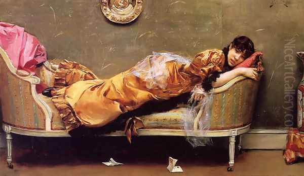 The Letter Oil Painting by Julius LeBlanc Stewart