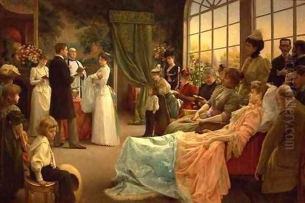 The Baptism 2 Oil Painting by Julius LeBlanc Stewart