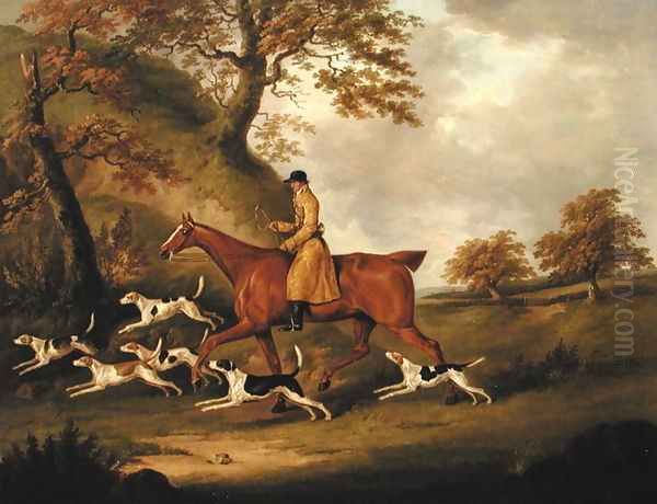 Huntsman and Hounds, 1809 Oil Painting by John Nost Sartorius