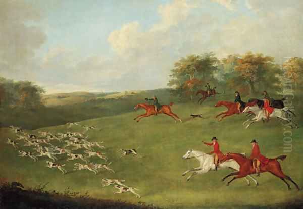 A hunt in full cry Oil Painting by John Nost Sartorius