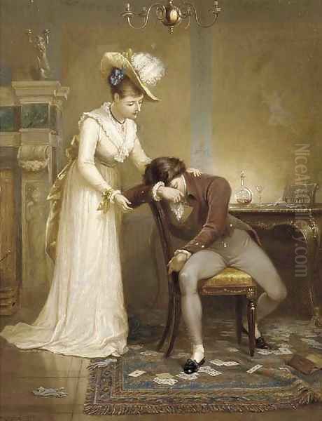 The gambler's wife Oil Painting by William Holmes Sullivan