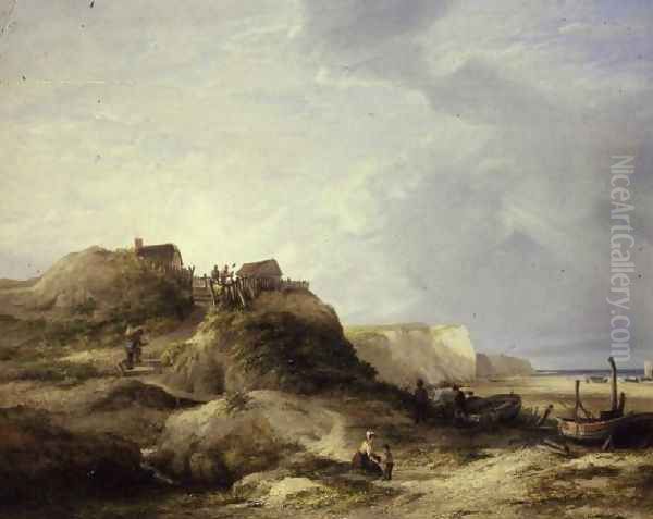 View of Mundesley, Near Cromer Oil Painting by James Stark