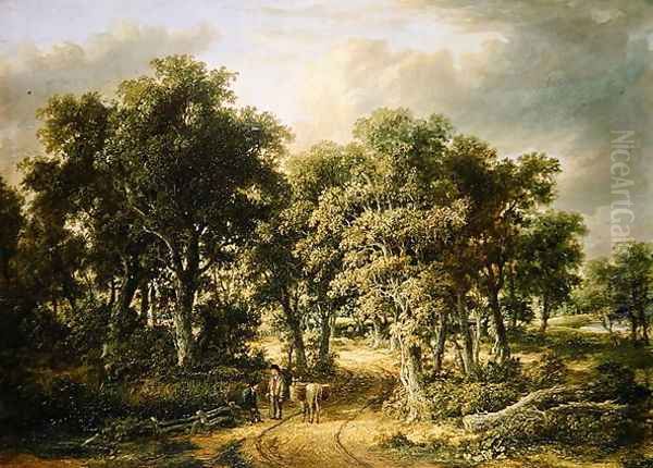 Wooded Landscape, c.1822-32 Oil Painting by James Stark