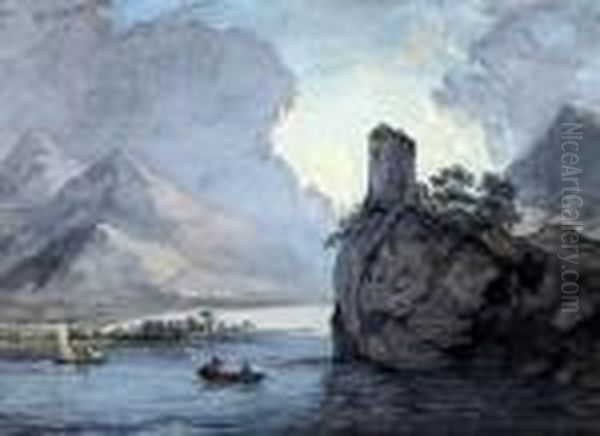 Dolbadarn Castle Oil Painting by Paul Sandby