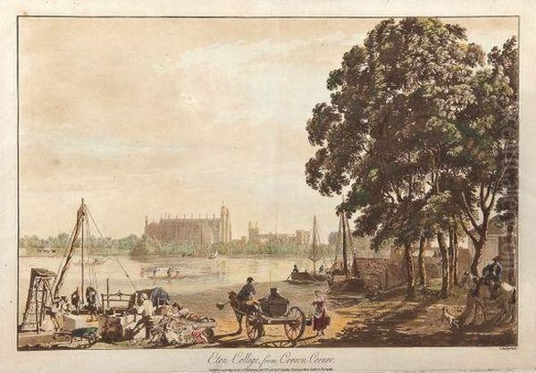 Eton College From Crown Corner Oil Painting by Paul Sandby