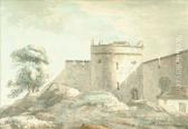 The Castlewalls Oil Painting by Paul Sandby