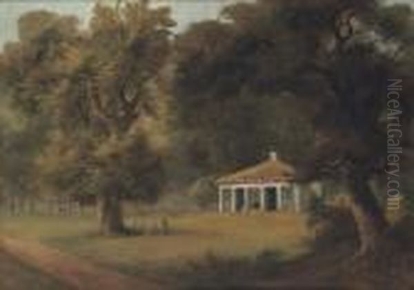 View Of A Pavilion In A Glade Oil Painting by Paul Sandby