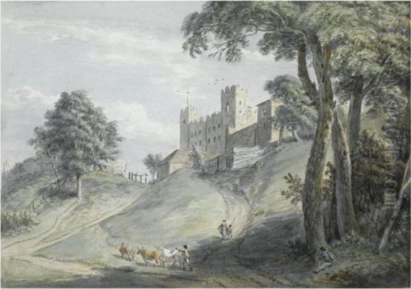 Rochester Castle, Kent Oil Painting by Paul Sandby