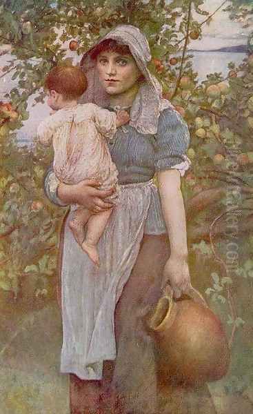 The Young Mother Oil Painting by Annie Louise Swynnerton