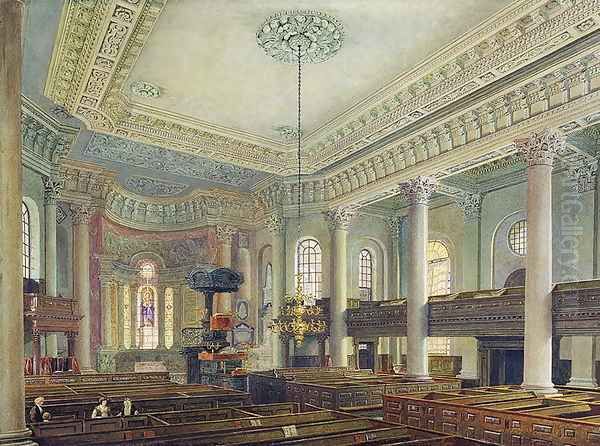 St. Pauls, Deptford Oil Painting by George the Elder Scharf