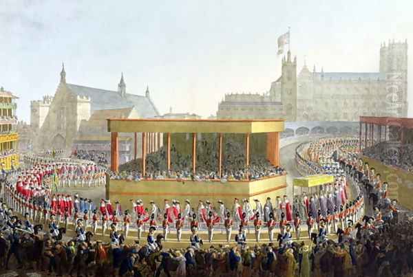 Coronation Procession of George IV, 1821 Oil Painting by George the Elder Scharf