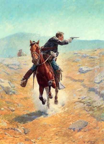 The Messenger Oil Painting by Charles Schreyvogel