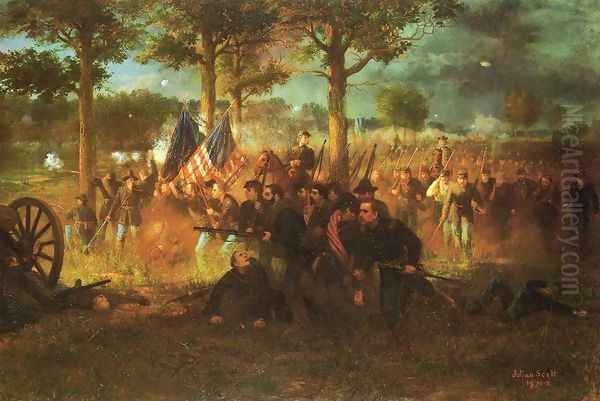 Vermont Division at The Battle of Chancellorsville Oil Painting by Julian Scott