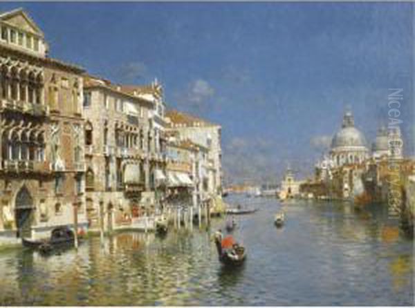 The Grand Canal, Venice Oil Painting by Rubens Santoro