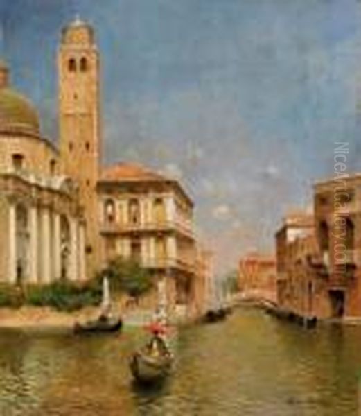 San Geremia, With Palazzo Labia, Venice Oil Painting by Rubens Santoro