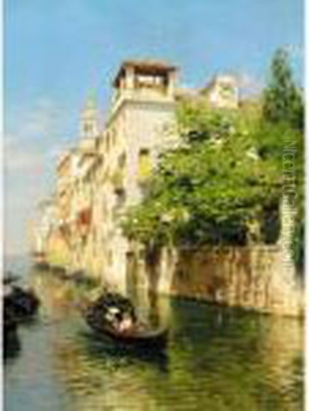 Canale Marin, Venice Oil Painting by Rubens Santoro