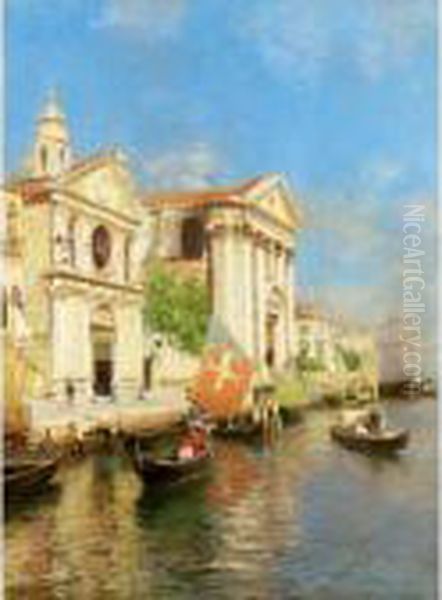 S. Maria Della Visitazione And S. Maria Del Rosario, Venice Oil Painting by Rubens Santoro