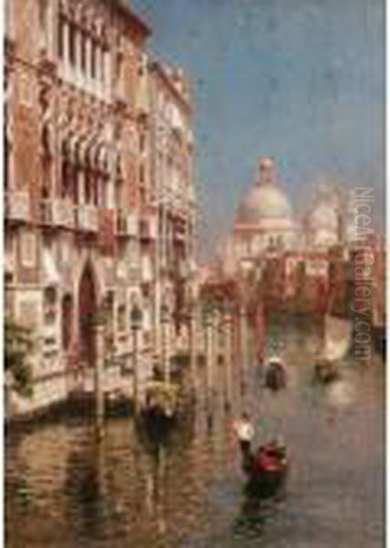 Canal Grande E Salute Oil Painting by Rubens Santoro