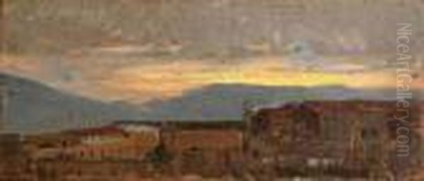 Tramonto Oil Painting by Rubens Santoro