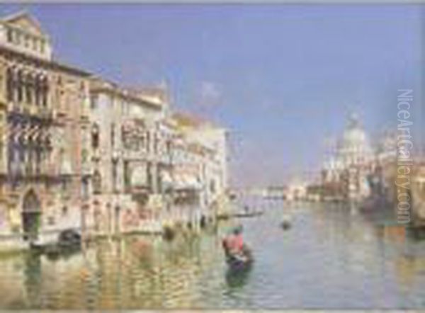 The Grand Canal, Venice Oil Painting by Rubens Santoro